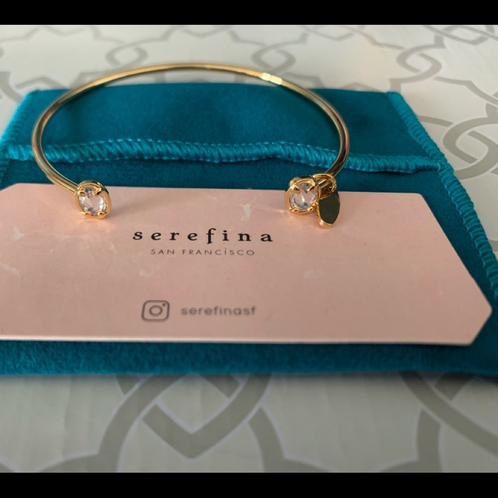 New Serefina Rose Cut CZ Cuff Bracelet